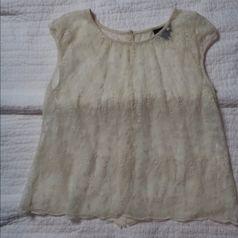 Cynthia Rowley sheer lace top